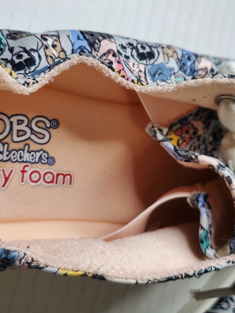 BOBS by Skechers Multicolor Dog Print Canvas Sneakers Womans 10 - Picture 7 of 8